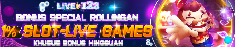 LIVE123 BONUS ROLLINGAN 1% MINGGUAN